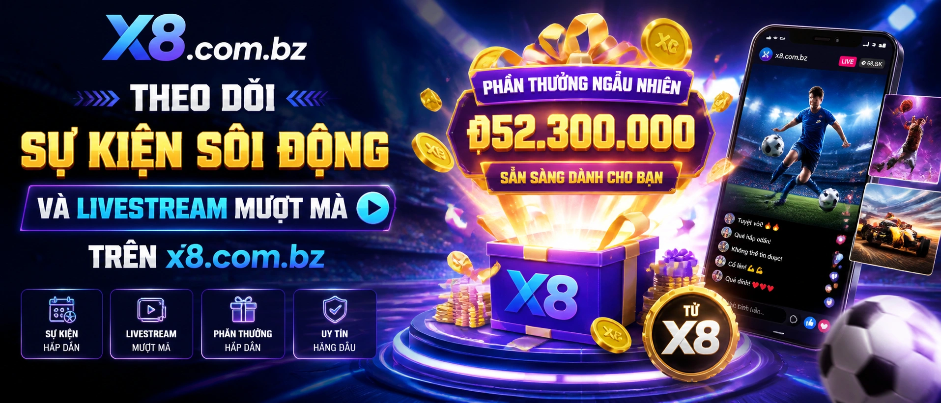Game Nổ Hũ nổi bật trên X8