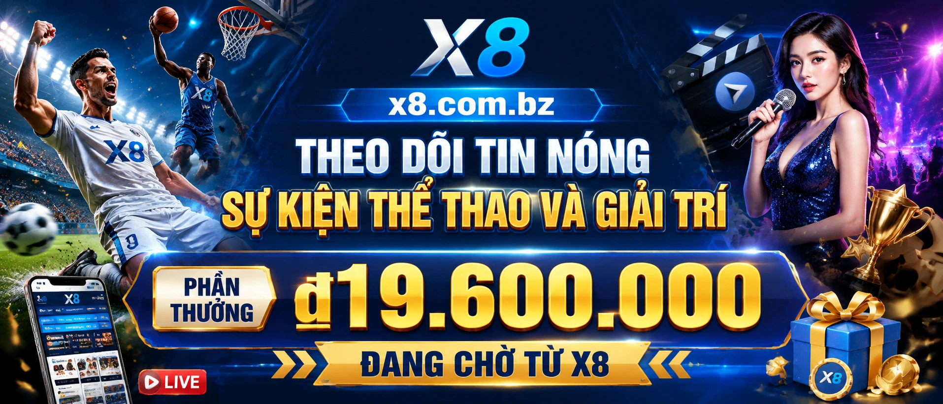 Bảng tin nổi bật trên x8 với các mục cập nhật theo chuyên mục