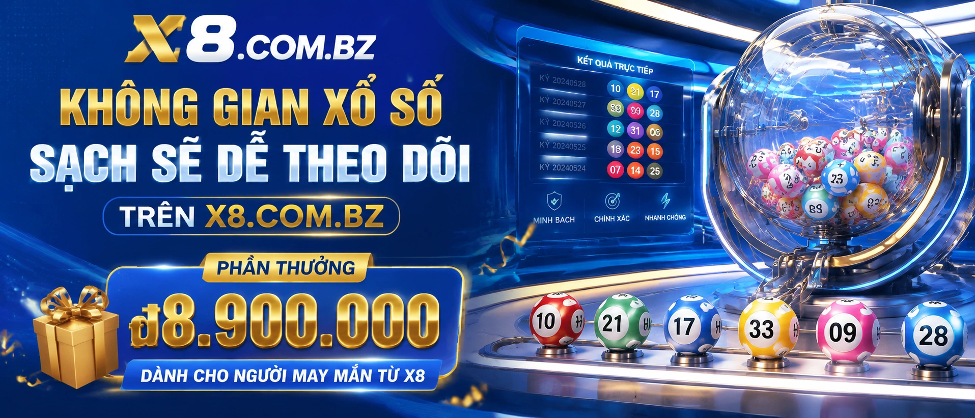 X8 Xổ Số kết quả theo khu vực